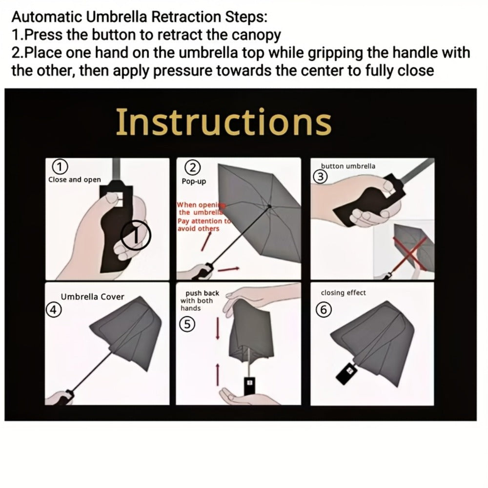 Travel Umbrella – Soccer Ball Print Folding Umbrella – detail view 11