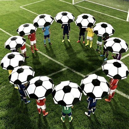 Travel Umbrella – Soccer Ball Print Folding Umbrella – detail view 3