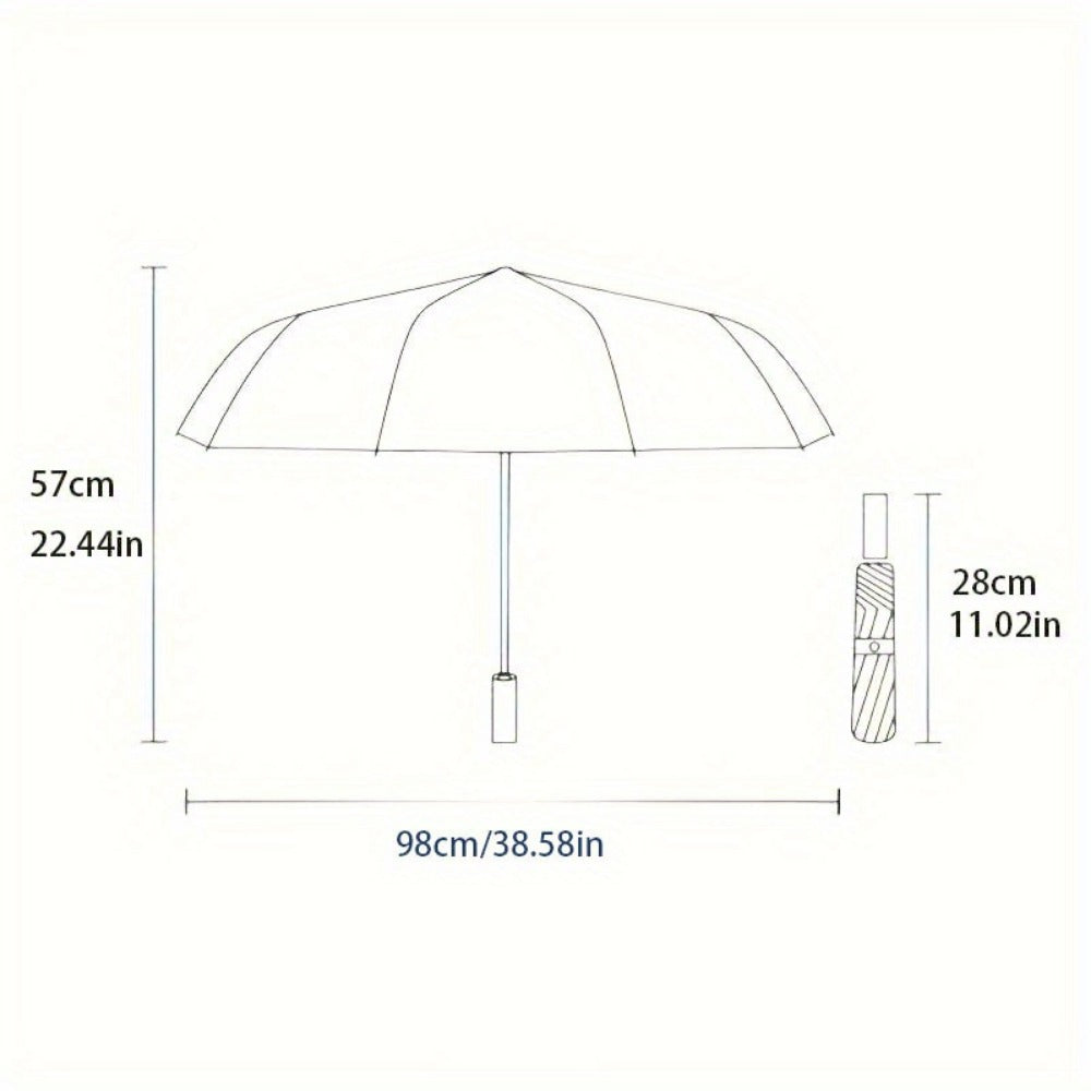 Travel Umbrella – for Travel, Butterfly Print Auto Open Close – detail view 9