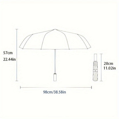 Travel Umbrella – for Travel, Butterfly Print Auto Open Close – detail view 9