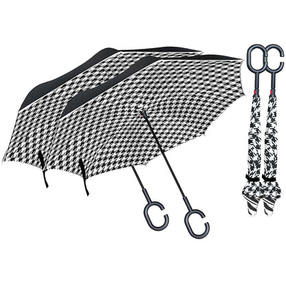Travel Umbrella – Windproof, Inverted Umbrella C Shaped Handle – detail view 6