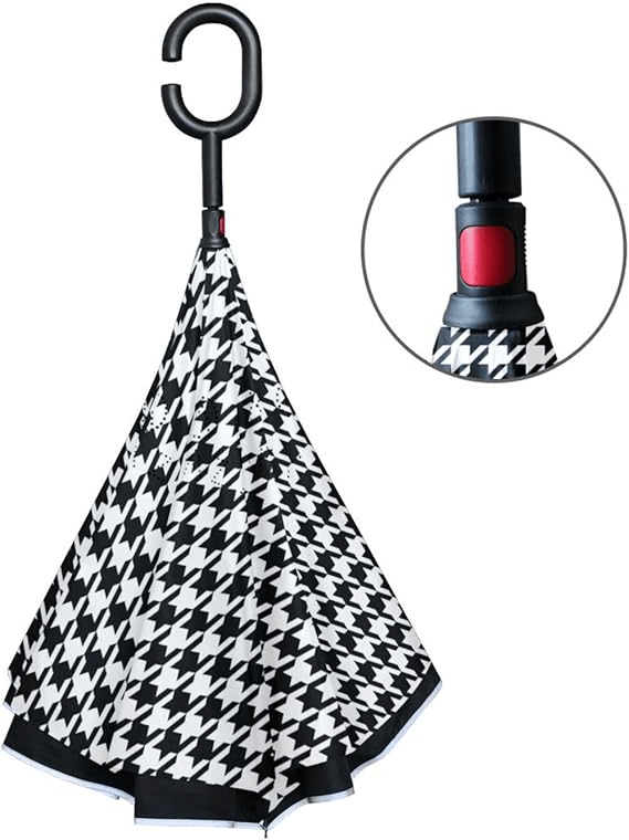 Travel Umbrella – Windproof, Inverted Umbrella C Shaped Handle – detail view 13