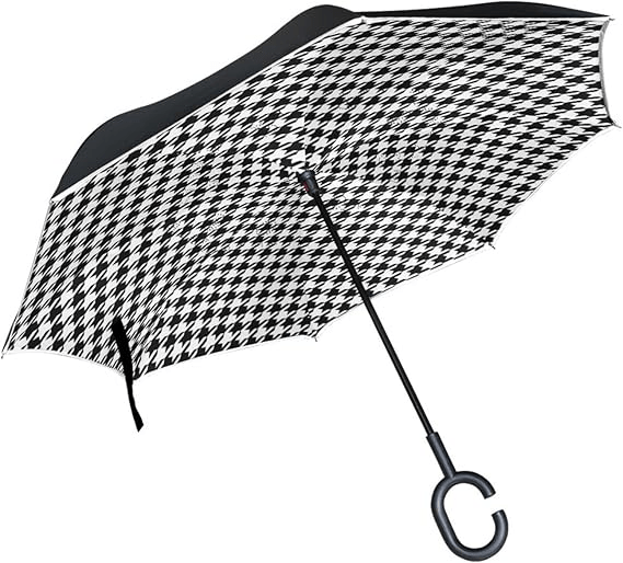 Travel Umbrella – Windproof, Inverted Umbrella C Shaped Handle – detail view 14