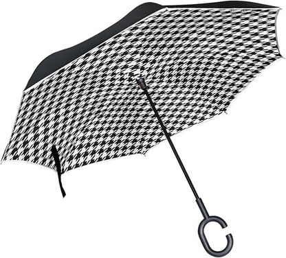 Travel Umbrella – Windproof, Inverted Umbrella C Shaped Handle – detail view 14