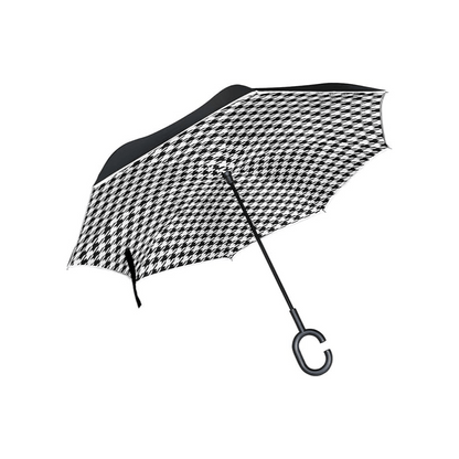 Travel Umbrella – Windproof, Inverted Umbrella C Shaped Handle – front view