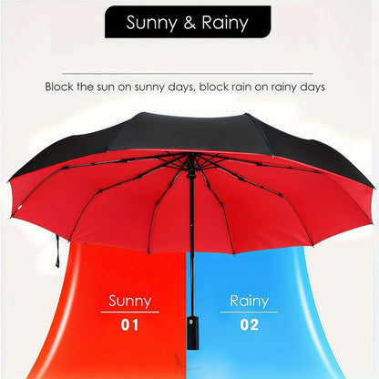 Travel Umbrella – Windproof, Large Windproof Umbrella Rib Auto – detail view 5