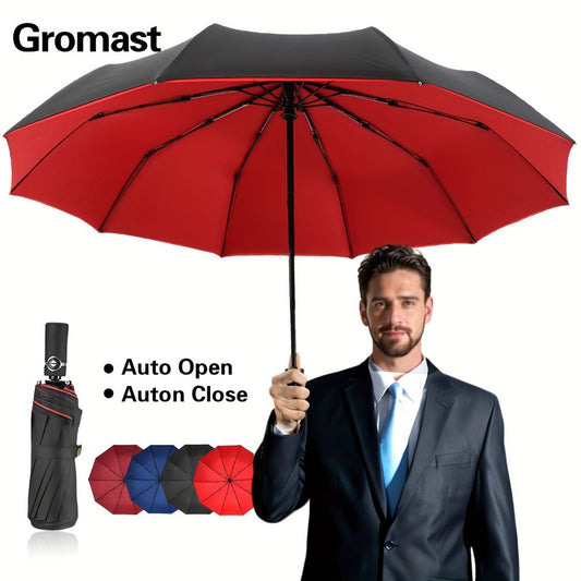 Travel Umbrella – Windproof, Large Windproof Umbrella Rib Auto – front view