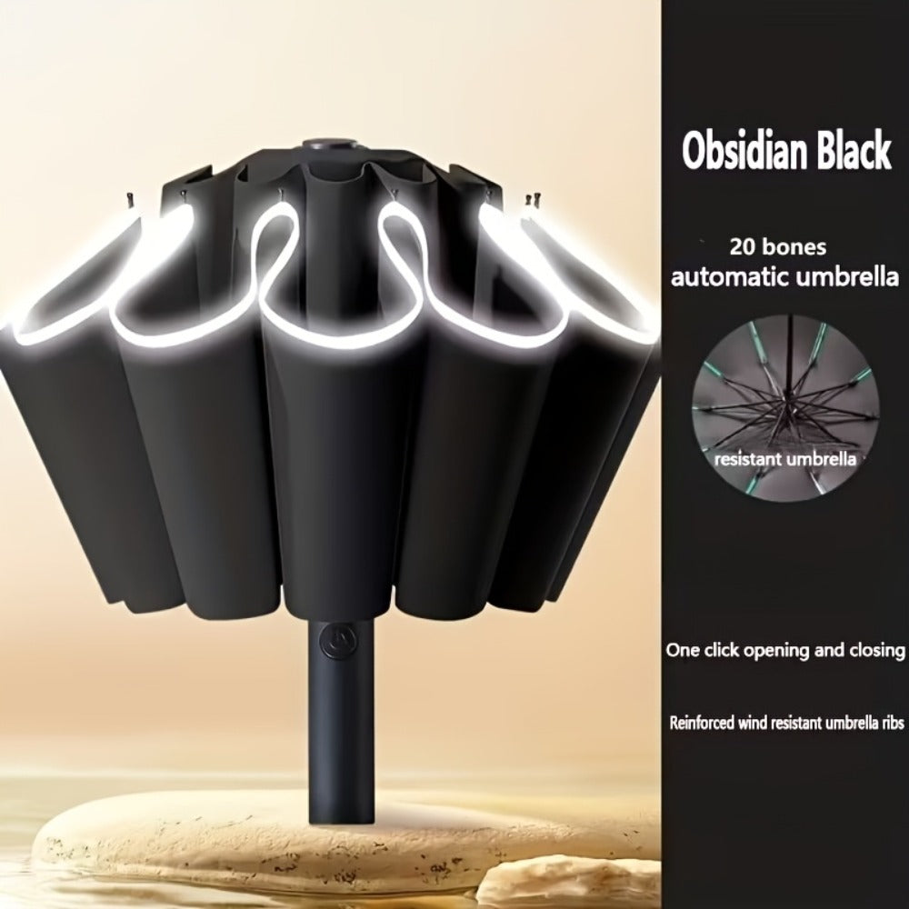 Travel Umbrella – Windproof, Rib Windproof Reverse Folding Umbrella – detail view 2
