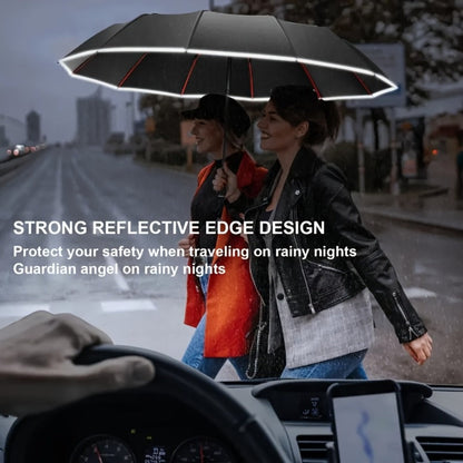 Travel Umbrella – Windproof, Rib Windproof Reverse Folding Umbrella – front view