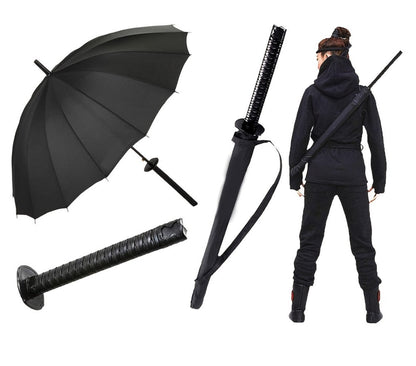 Travel Umbrella – Windproof, Samurai Sword Umbrella Auto Open – detail view 10