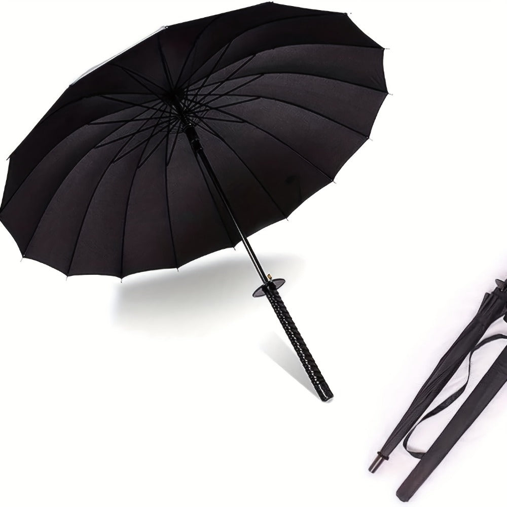 Travel Umbrella – Windproof, Samurai Sword Umbrella Auto Open – detail view 2