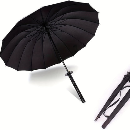 Travel Umbrella – Windproof, Samurai Sword Umbrella Auto Open – detail view 2