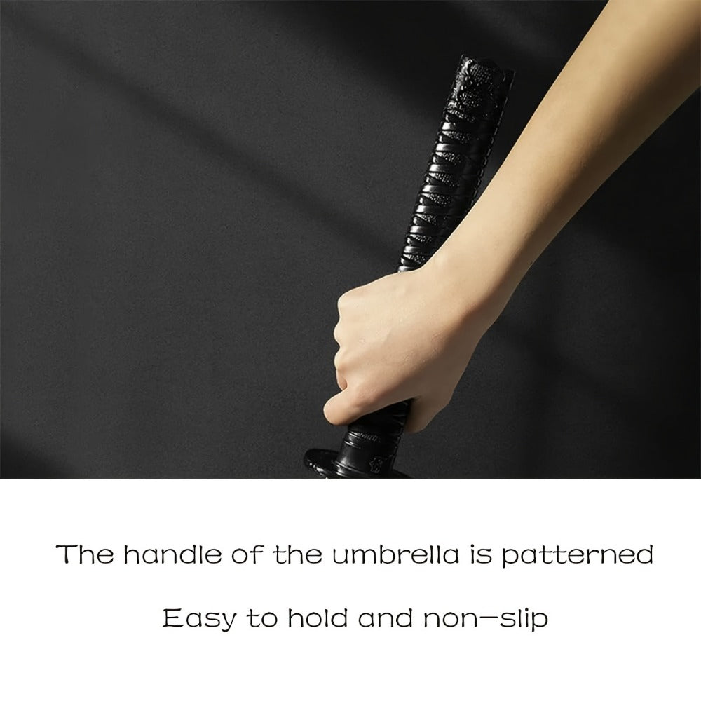 Travel Umbrella – Windproof, Samurai Sword Umbrella Auto Open – detail view 3