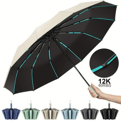 Travel Umbrella – Windproof, Super Strong Windproof Umbrella Auto – detail view 18
