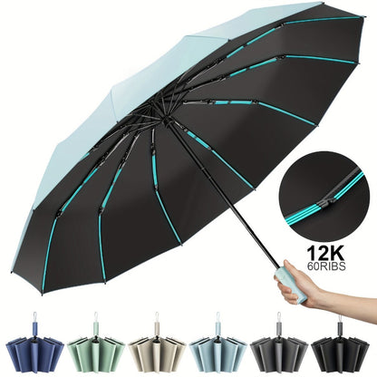 Travel Umbrella – Windproof, Super Strong Windproof Umbrella Auto – detail view 9