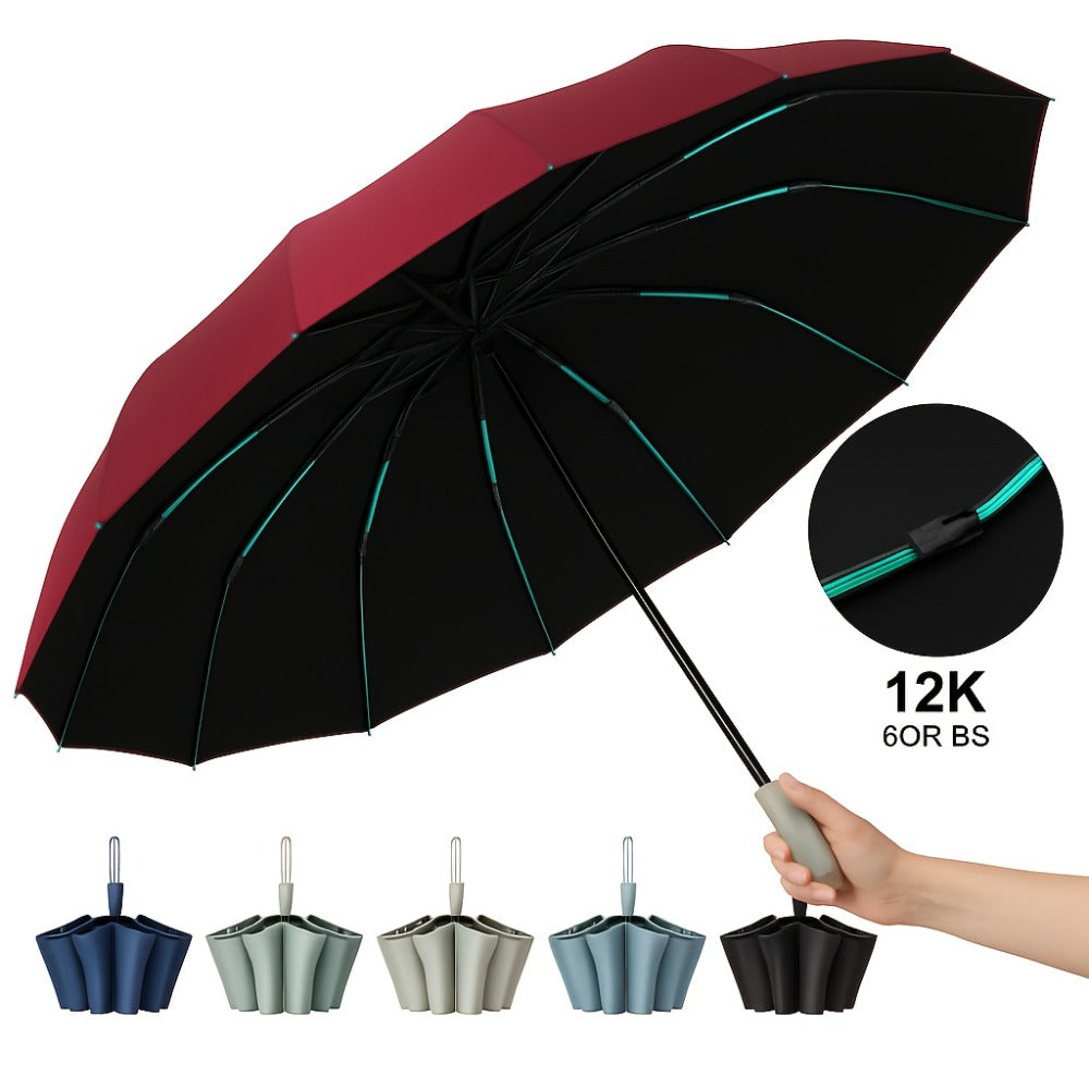 Travel Umbrella – Windproof, Super Strong Windproof Umbrella Auto – detail view 11