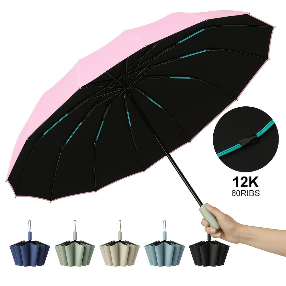 Travel Umbrella – Windproof, Super Strong Windproof Umbrella Auto – detail view 12