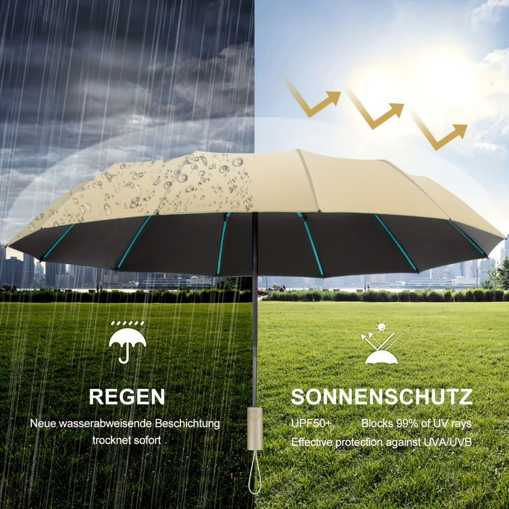 Travel Umbrella – Windproof, Super Strong Windproof Umbrella Auto – detail view 5