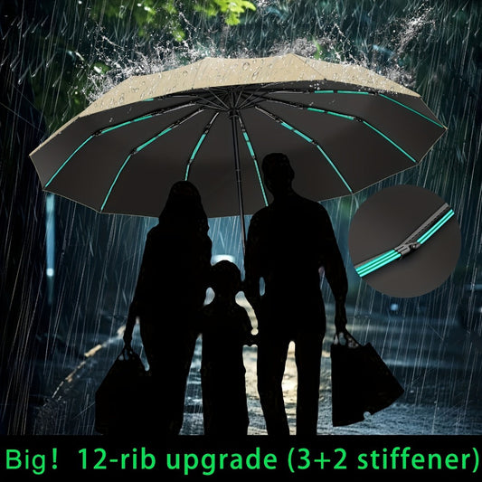 Travel Umbrella – Windproof, Super Strong Windproof Umbrella Auto – front view