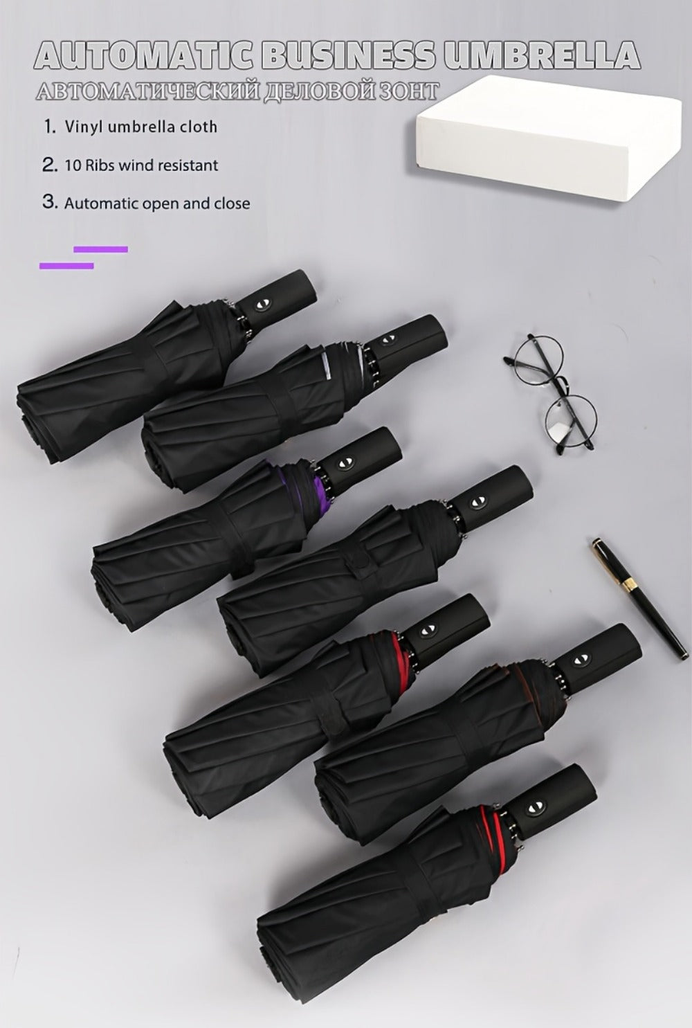 Travel Umbrella – Windproof, Compact, for Travel – detail view 14