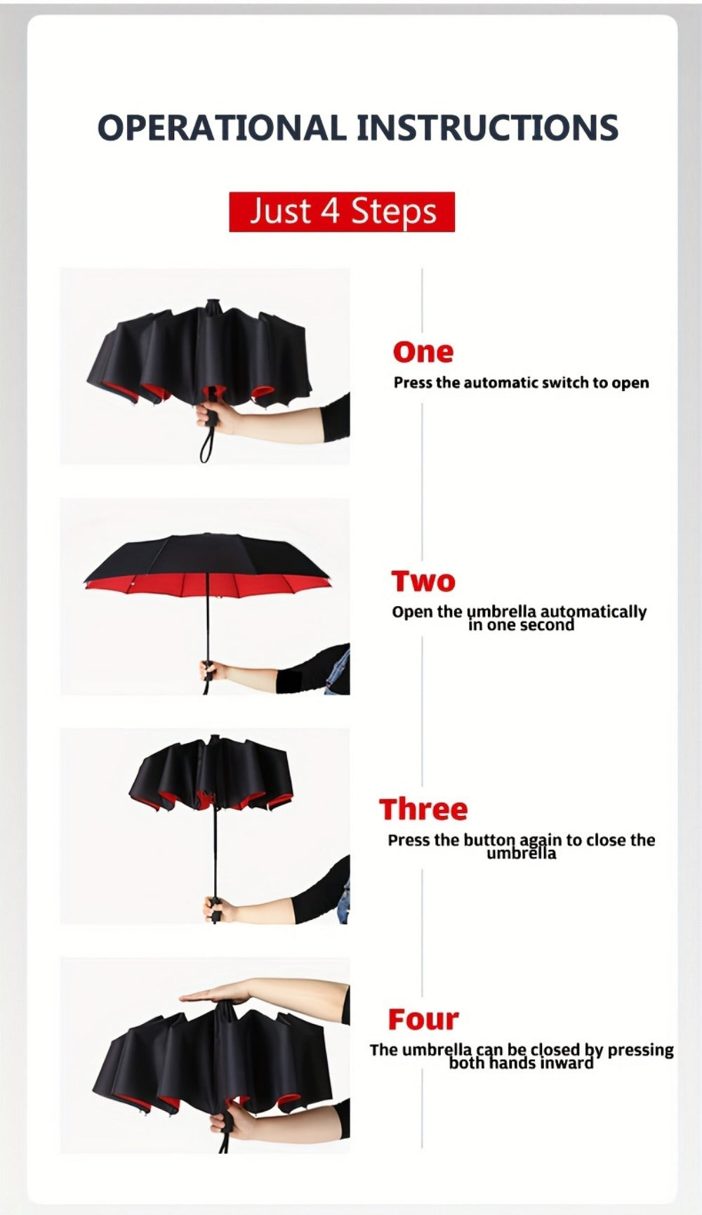 Travel Umbrella – Windproof, Compact, for Travel – detail view 18