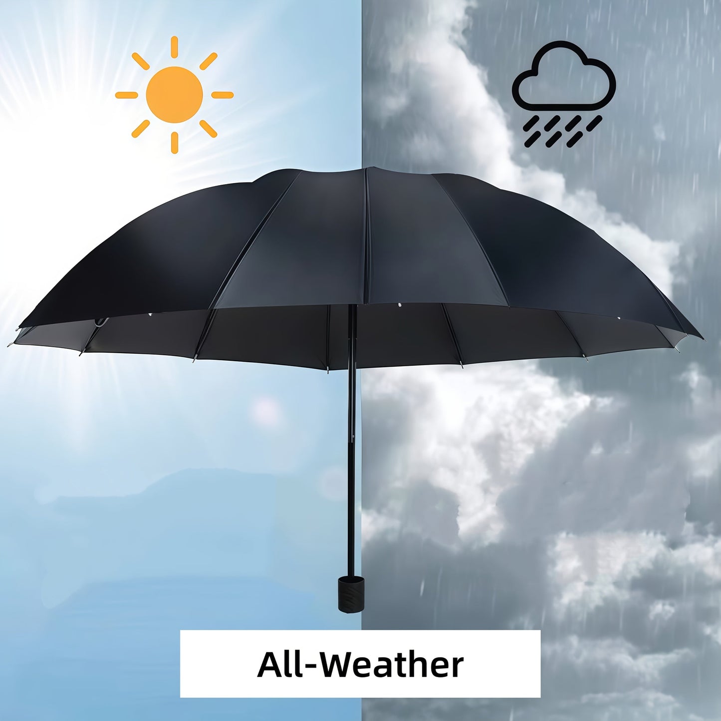 Travel Umbrella – Windproof, Waterproof, Compact, for Travel & Work – detail view 3