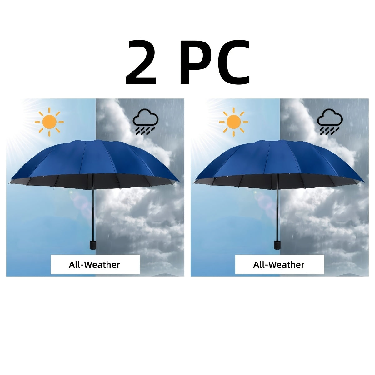 Travel Umbrella – Windproof, Waterproof, Compact, for Travel & Work – front view - product view 18