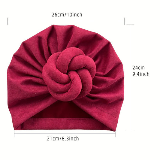 Turban Hat - Pre-tied 4pcs Set - Knotted Headscarf Floral Print Stretch Hair Cap for - product detail view 2