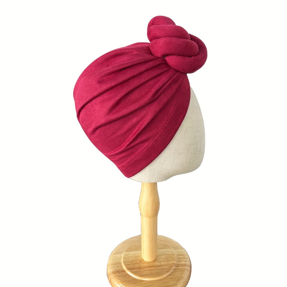 Turban Hat - Pre-tied 4pcs Set - Knotted Headscarf Floral Print Stretch Hair Cap for - product detail view 6