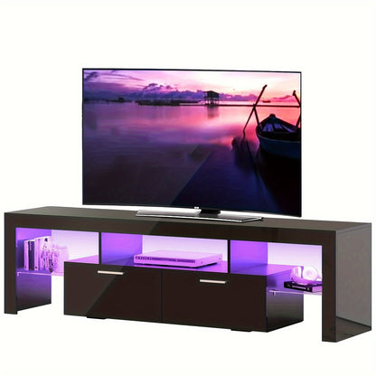 TV Stand shown in the Black, L71 Inches, for TVs below 80" option