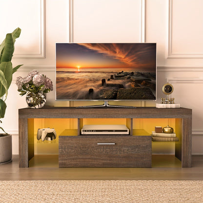 TV Stand shown in the Rustic Brown, L51 Inches, for TVs below 55" option