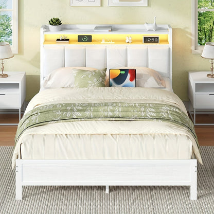 Bed Frame shown in the White, Full option