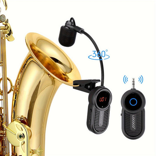 UHF Wireless Instrument Microphone for Saxophone shown in the main product view