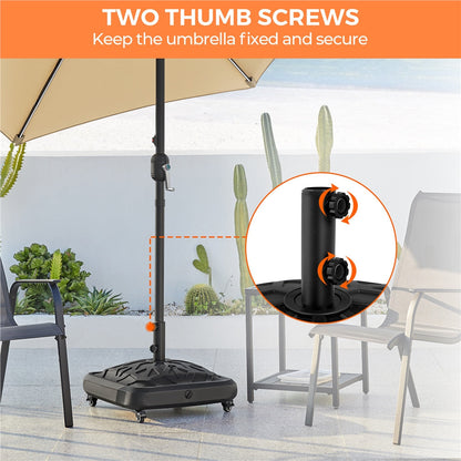 Umbrella Base with Rolling Wheels for Outdoor Shade and Protection detail image - detail view 10