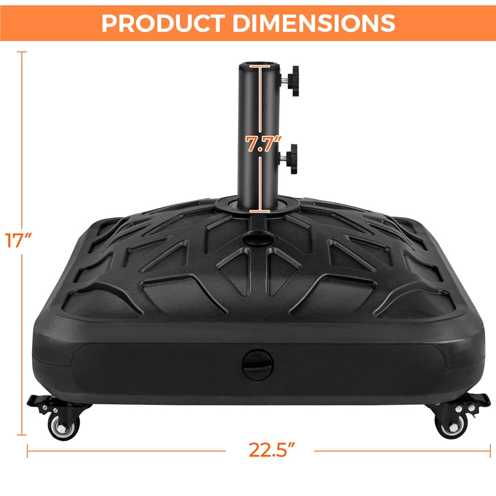 Umbrella Base with Rolling Wheels for Outdoor Shade and Protection detail image - detail view 4