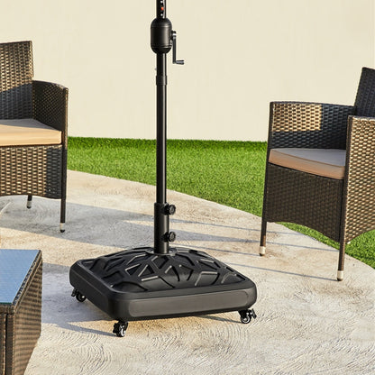 Umbrella Base, Mobile with Wheels 123lb Fillable Patio Umbrella Stand 4 Lockable Casters 2 shown in the main product view