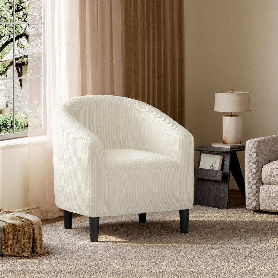 Accent Chair shown in the Beige (Corduroy) option