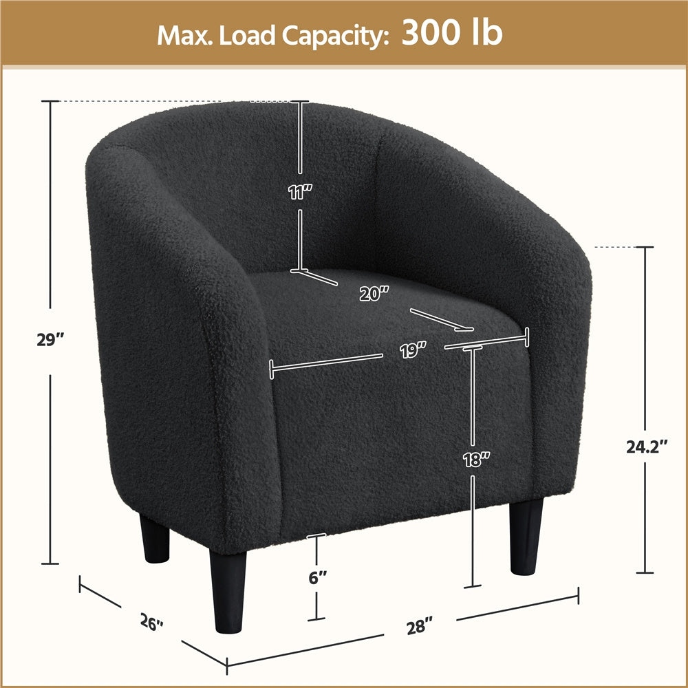 Upholstered Accent Chair, Bedroom Reading Chair for Comfortable Everyday Seating detail image - detail view 11