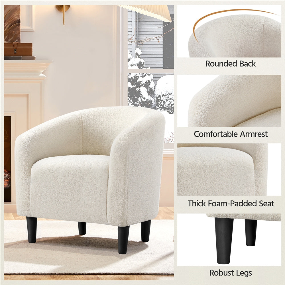Upholstered Accent Chair, Bedroom Reading Chair for Comfortable Everyday Seating detail image - detail view 13