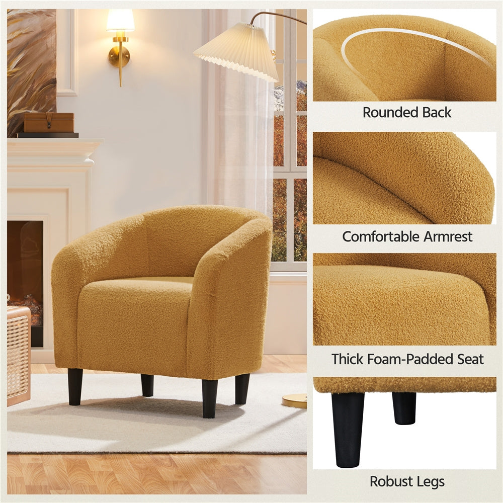 Upholstered Accent Chair, Bedroom Reading Chair for Comfortable Everyday Seating detail image - detail view 20