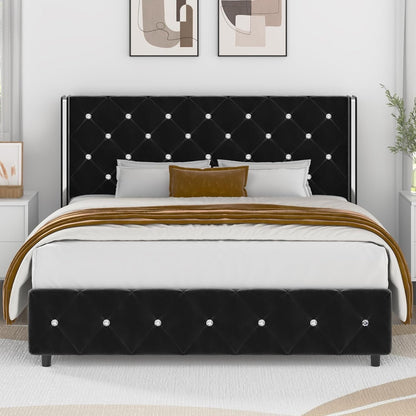 Bed Frame shown in the Black, Full option