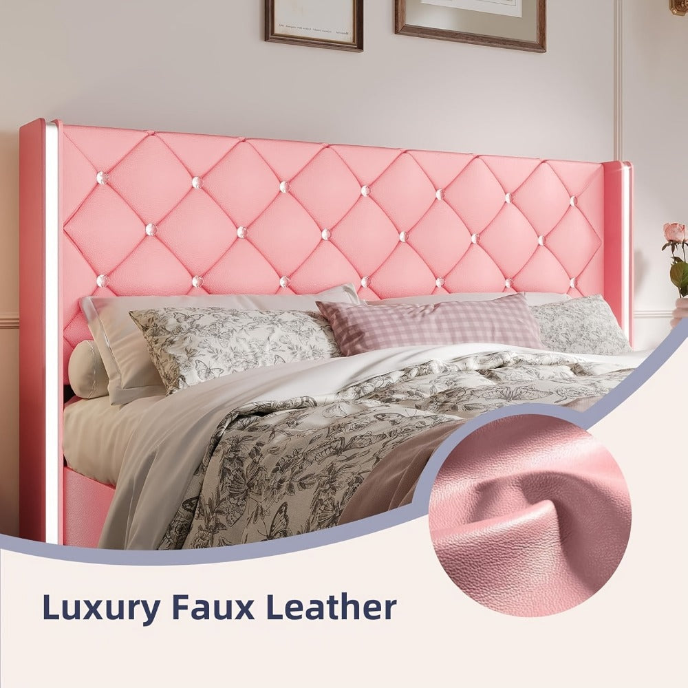 Upholstered Bed Frame with No Box Spring Needed, Bedroom Platform Bed detail image - detail view 16