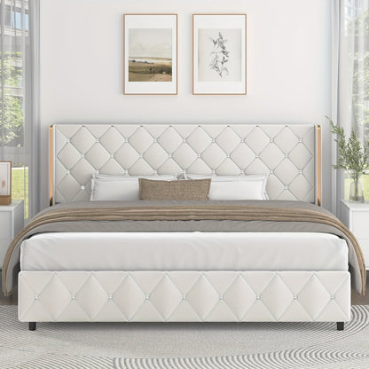 Bed Frame shown in the White, King option