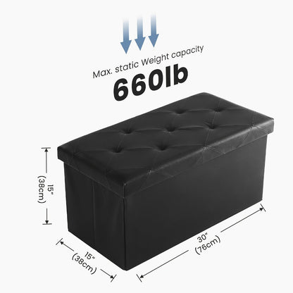 Upholstered Faux Leather Ottoman with Hidden Storage and Lift-Top Storage detail image - detail view 9