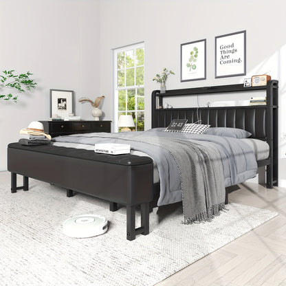 Bed Frame shown in the Black, King option