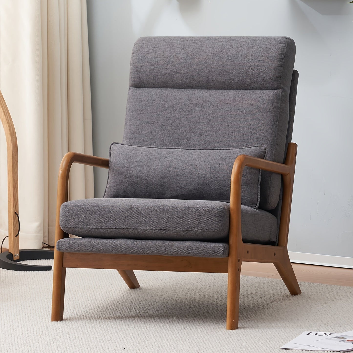 Accent Chair shown in the Linen-Dark Grey, 1set option