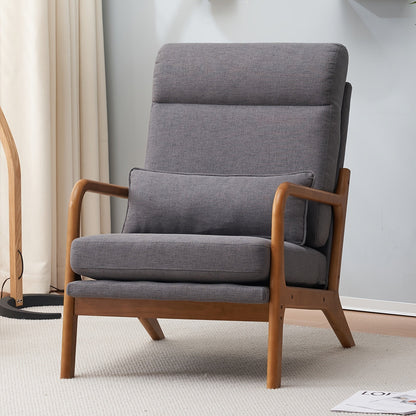 Accent Chair shown in the Linen-Dark Grey, 1set option