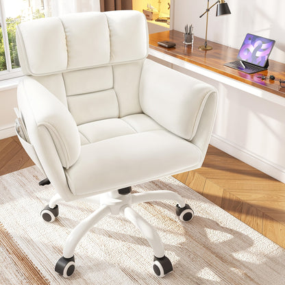 Vanity Chair shown in the White option