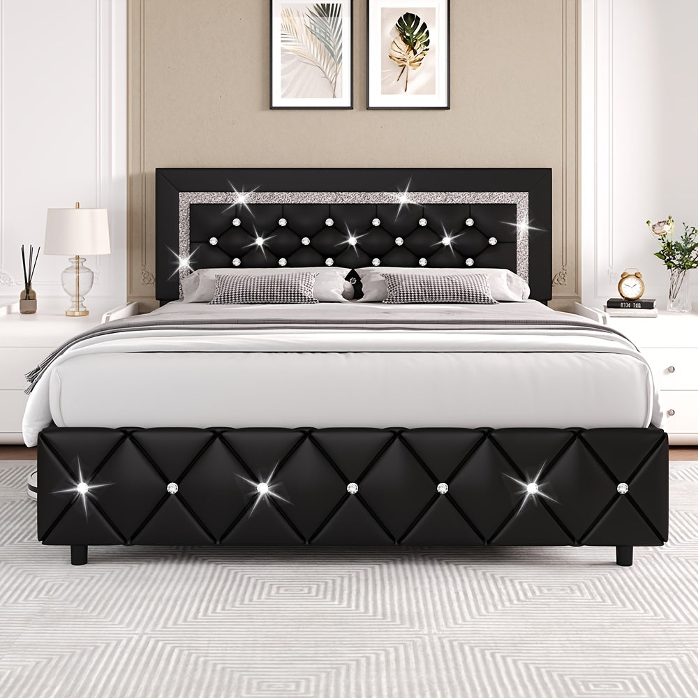 Bed Frame shown in the Black, Full option