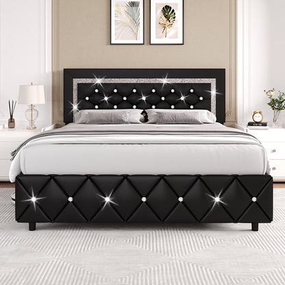 Bed Frame shown in the Black, Full option